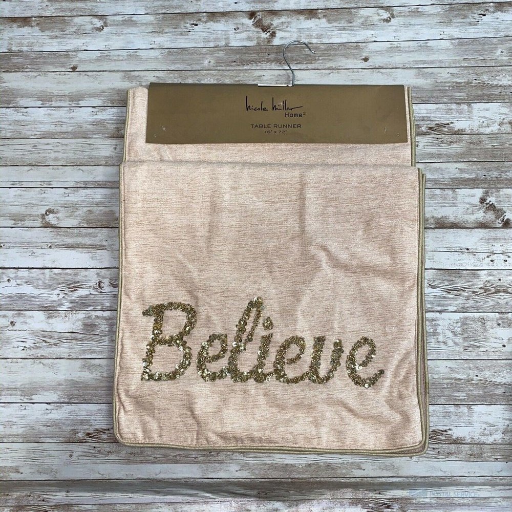 NICOLE MILLER Christmas Believe Beaded Tab…